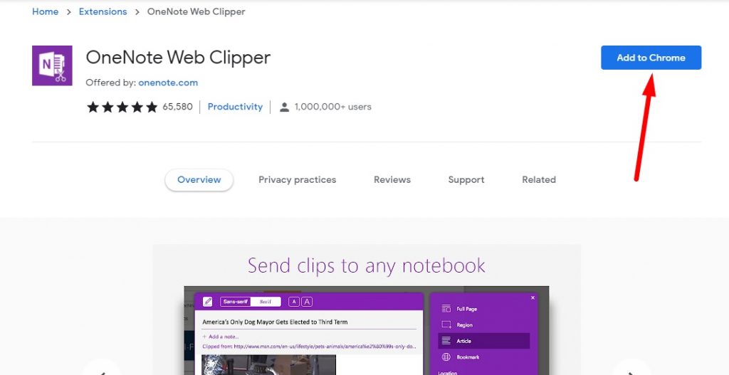 OneNote Web Clipper For Chrome