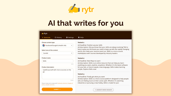 Rytr Writing tool