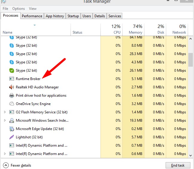 User OOBE Broker in Task Manager