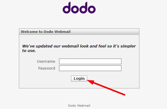 How to Change Dodo Webmail Password step 3