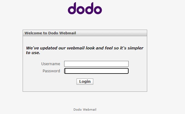 How to Change Dodo Webmail Password step 1