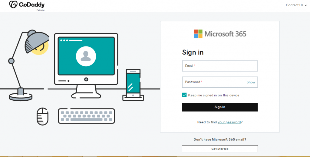 Login to GoDaddy with MS Office 365