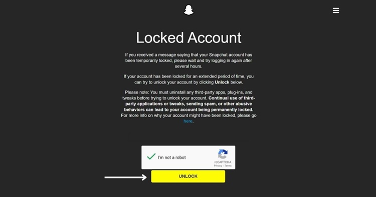 How To Unlock Permanently Locked Snapchat Account?