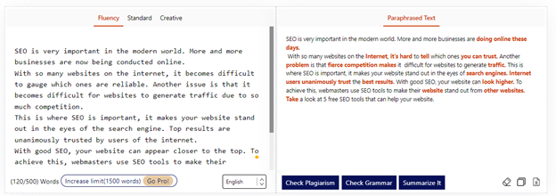 top Paraphrasing Tool 2022