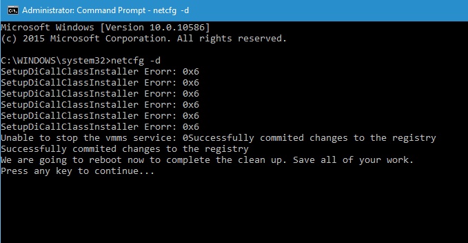 netcfg CMD For Wireless