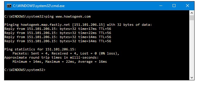 Ping Command For Wireless