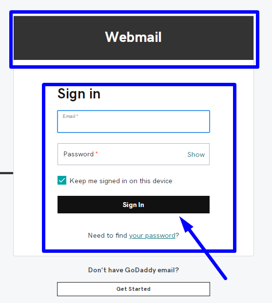 GoDaddy Workspace Webmail Login