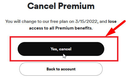 how to cancel spotify premium subscription on desktop step 4