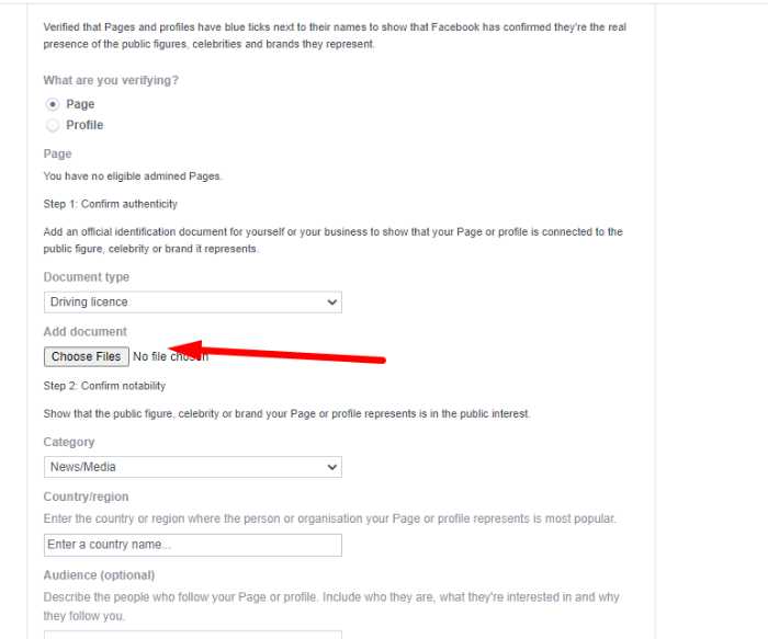how to verify your facebook page 3